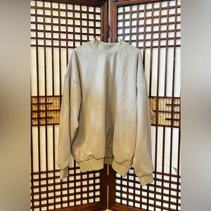 Adidas Basketball One Unisex Oversized Sueded Sweatshirt in Halo Sesame